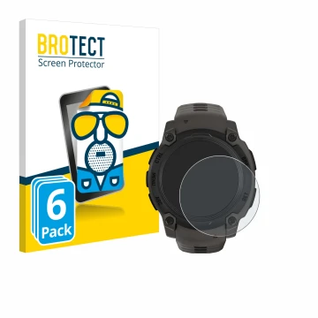 Face avant d’un emballage produit avec le logo de la marque BROTECT. À côté, l’appareil Garmin Instinct E (40 mm) est représen