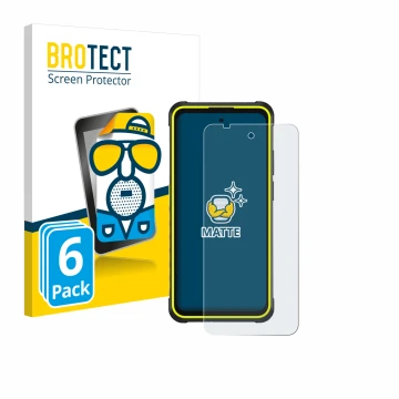 Face avant d’un emballage produit avec le logo de la marque BROTECT. À côté, l’appareil Ulefone Armor X31 Pro 5G est représent
