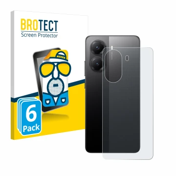 Face avant d’un emballage produit avec le logo de la marque BROTECT. À côté, l’appareil Xiaomi Poco X7 Pro (Arrière) est repré