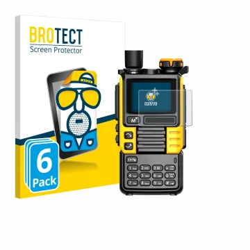 Face avant d’un emballage produit avec le logo de la marque BROTECT. À côté, l’appareil Quansheng UV-K5 (99) est représenté av