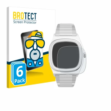 Face avant d’un emballage produit avec le logo de la marque BROTECT. À côté, l’appareil Timex Reissue 1983 E est représenté av