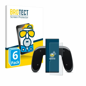 Face avant d’un emballage produit avec le logo de la marque BROTECT. À côté, l’appareil Nintendo Switch 2 Joy-Con 2-Holder est