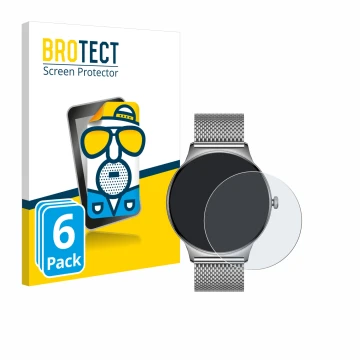 Face avant d’un emballage produit avec le logo de la marque BROTECT. À côté, l’appareil Pireware Slim Smartwatch est représent