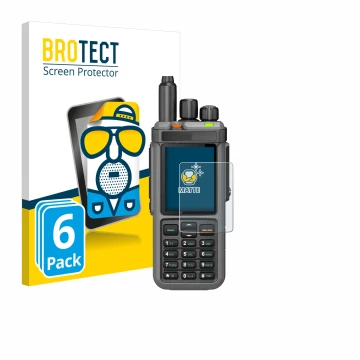 Face avant d’un emballage produit avec le logo de la marque BROTECT. À côté, l’appareil Radtel RT-880 est représenté avec la p