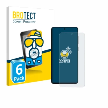 Face avant d’un emballage produit avec le logo de la marque BROTECT. À côté, l’appareil Samsung Galaxy S25 Edge est représenté
