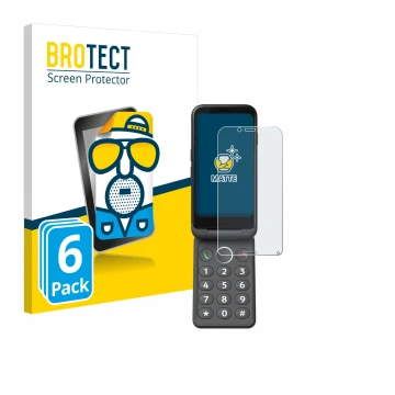 Face avant d’un emballage produit avec le logo de la marque BROTECT. À côté, l’appareil Doro Aurora A20 est représenté avec la