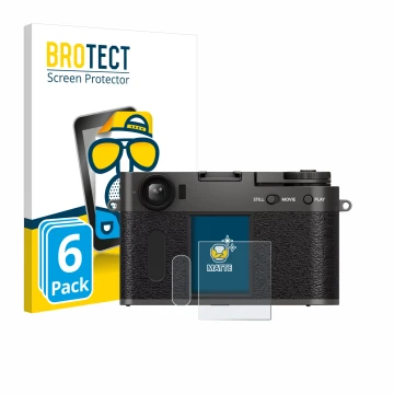 Face avant d’un emballage produit avec le logo de la marque BROTECT. À côté, l’appareil Fujifilm X Half X-HF1 est représenté a