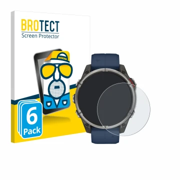 Face avant d’un emballage produit avec le logo de la marque BROTECT. À côté, l’appareil Garmin quatix 8 (47 mm) est représenté