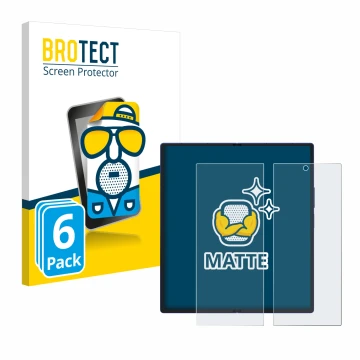 Face avant d’un emballage produit avec le logo de la marque BROTECT. À côté, l’appareil Samsung Galaxy Z Fold 7 (Affichage int