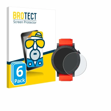 Face avant d’un emballage produit avec le logo de la marque BROTECT. À côté, l’appareil Nothing CMF Watch 3 Pro est représenté