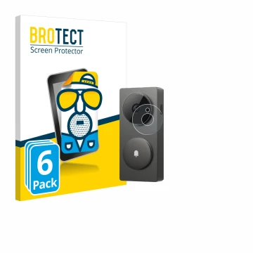 Face avant d’un emballage produit avec le logo de la marque BROTECT. À côté, l’appareil Aqara Hub G410 est représenté avec la 