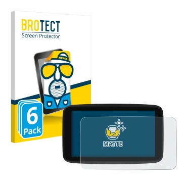Face avant d’un emballage produit avec le logo de la marque BROTECT. À côté, l’appareil TomTom GO Classic 5