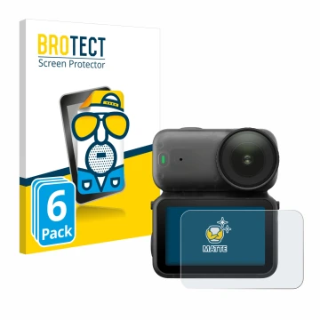 Face avant d’un emballage produit avec le logo de la marque BROTECT. À côté, l’appareil DJI Osmo Nano est représenté avec la p