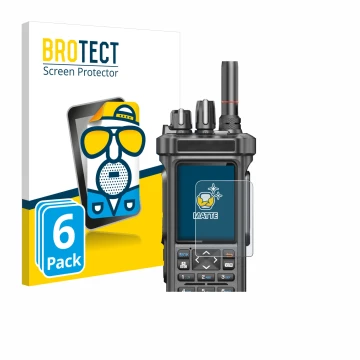 Face avant d’un emballage produit avec le logo de la marque BROTECT. À côté, l’appareil Radtel RT-950 Pro est représenté avec 