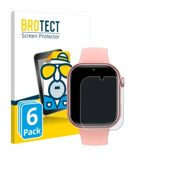 Face avant d’un emballage produit avec le logo de la marque BROTECT. À côté, l’appareil Naixues Kids Smartwatch GPS est représ