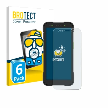 Face avant d’un emballage produit avec le logo de la marque BROTECT. À côté, l’appareil Zebra TC701 est représenté avec la pro