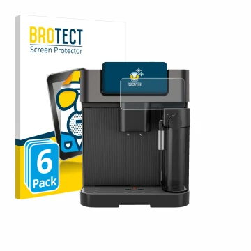 Face avant d’un emballage produit avec le logo de la marque BROTECT. À côté, l’appareil Grundig KVA 7230 est représenté avec l