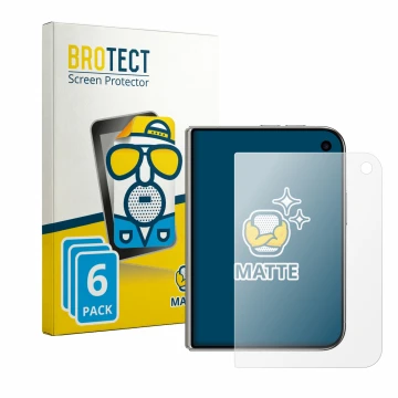 Face avant d’un emballage produit avec le logo de la marque BROTECT. À côté, l’appareil Apple iPhone Duo est représenté avec l