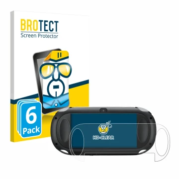 Face avant d’un emballage produit avec le logo de la marque BROTECT. À côté, l’appareil Sony Playstation PCH-1000-Serie PS Vit