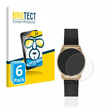 Face avant d’un emballage produit avec le logo de la marque BROTECT. À côté, l’appareil Xlyne X-Watch Joli XW Pro est représen