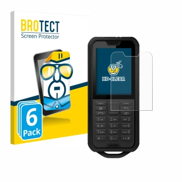 Face avant d’un emballage produit avec le logo de la marque BROTECT. À côté, l’appareil Nokia 800 Tough est représenté avec la
