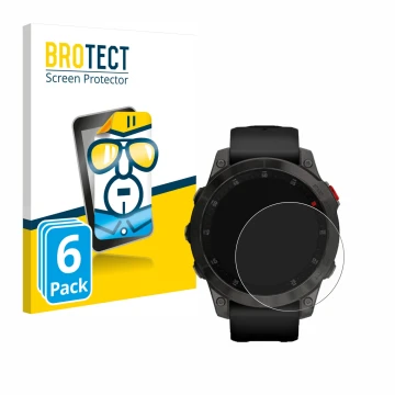 Face avant d’un emballage produit avec le logo de la marque BROTECT. À côté, l’appareil Garmin epix (Gen. 2) est représenté av