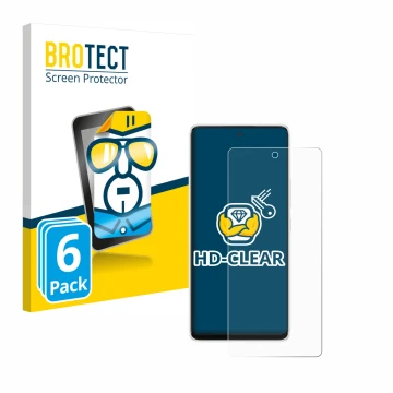 Face avant d’un emballage produit avec le logo de la marque BROTECT. À côté, l’appareil Samsung Galaxy A53 5G est représenté a