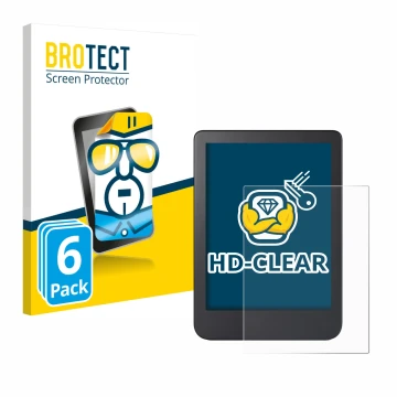 Face avant d’un emballage produit avec le logo de la marque BROTECT. À côté, l’appareil Kobo Clara 2E est représenté avec la p