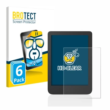 Face avant d’un emballage produit avec le logo de la marque BROTECT. À côté, l’appareil Tolino Shine 4 est représenté avec la 