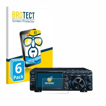 Face avant d’un emballage produit avec le logo de la marque BROTECT. À côté, l’appareil Yaesu FT-710 est représenté avec la pr