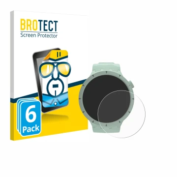 Face avant d’un emballage produit avec le logo de la marque BROTECT. À côté, l’appareil Swatch Big Bold Bioceramic est représe