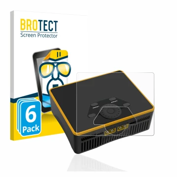 Face avant d’un emballage produit avec le logo de la marque BROTECT. À côté, l’appareil Junsi iCharger DX6 est représenté avec