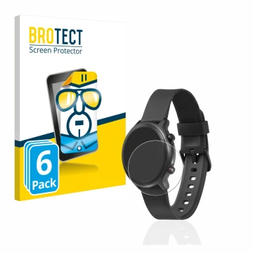 Face avant d’un emballage produit avec le logo de la marque BROTECT. À côté, l’appareil Doro Watch est représenté avec la prot