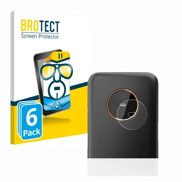 Face avant d’un emballage produit avec le logo de la marque BROTECT. À côté, l’appareil Gigaset GX6 (Caméra UNIQUEMENT) est re