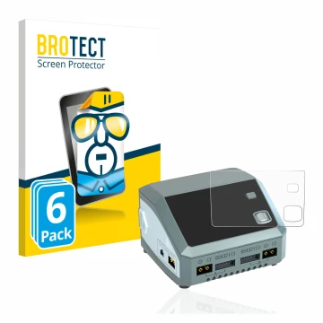 Face avant d’un emballage produit avec le logo de la marque BROTECT. À côté, l’appareil SkyRc D200 neo est représenté avec la 