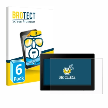 Face avant d’un emballage produit avec le logo de la marque BROTECT. À côté, l’appareil Garmin Drive 53 5