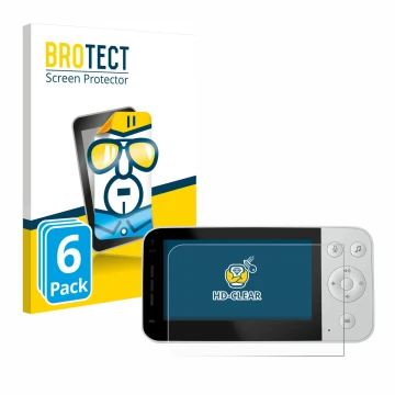 Face avant d’un emballage produit avec le logo de la marque BROTECT. À côté, l’appareil Philips Avent Connected SCD923 est rep