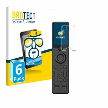 Face avant d’un emballage produit avec le logo de la marque BROTECT. À côté, l’appareil Sofabaton X1 est représenté avec la pr