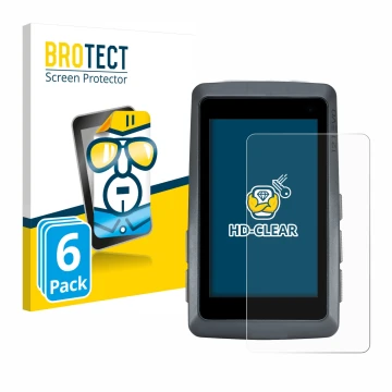 Face avant d’un emballage produit avec le logo de la marque BROTECT. À côté, l’appareil Sigma ROX 12.1 EVO est représenté avec