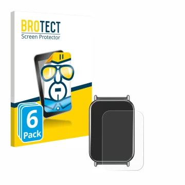 Face avant d’un emballage produit avec le logo de la marque BROTECT. À côté, l’appareil Xiaomi Mi Band 8 Pro est représenté av