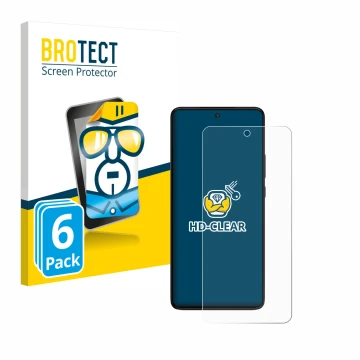 Face avant d’un emballage produit avec le logo de la marque BROTECT. À côté, l’appareil Motorola Moto G84 est représenté avec 