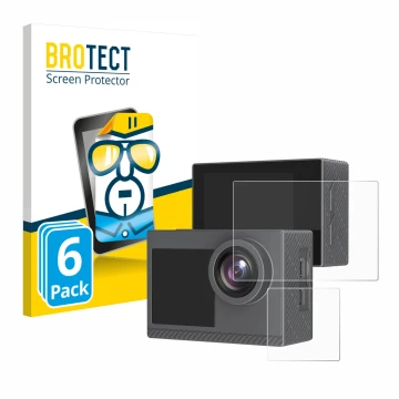 Face avant d’un emballage produit avec le logo de la marque BROTECT. À côté, l’appareil Akaso Brave 4 Pro est représenté avec 