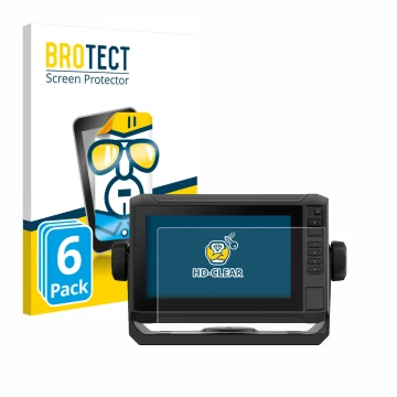 Face avant d’un emballage produit avec le logo de la marque BROTECT. À côté, l’appareil Garmin ECHOMAP UHD2 7