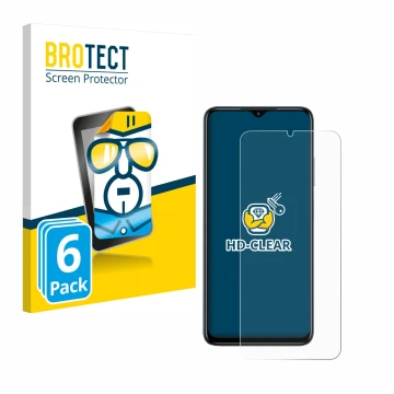 Face avant d’un emballage produit avec le logo de la marque BROTECT. À côté, l’appareil Infinix Hot 30i est représenté avec la