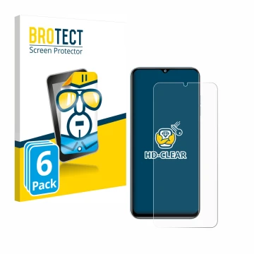 Face avant d’un emballage produit avec le logo de la marque BROTECT. À côté, l’appareil Oukitel C36 (2023) est représenté avec