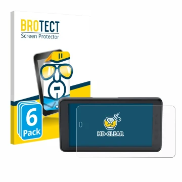 Face avant d’un emballage produit avec le logo de la marque BROTECT. À côté, l’appareil BMW ConnectedRide Navigator est représ