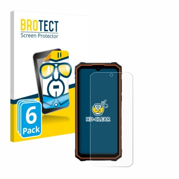 Face avant d’un emballage produit avec le logo de la marque BROTECT. À côté, l’appareil Hotwav Cyber 13 Pro est représenté ave