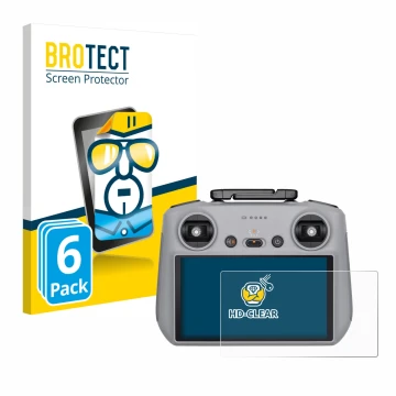 Face avant d’un emballage produit avec le logo de la marque BROTECT. À côté, l’appareil DJI RC 2 est représenté avec la protec