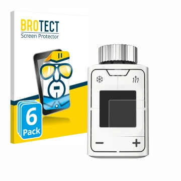 Face avant d’un emballage produit avec le logo de la marque BROTECT. À côté, l’appareil AVM FRITZ!DECT 302 est représenté avec