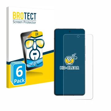 Face avant d’un emballage produit avec le logo de la marque BROTECT. À côté, l’appareil Vivo iQOO 12 est représenté avec la pr